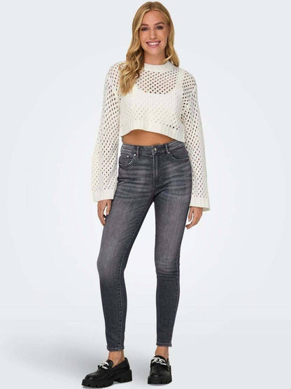 Women Woollen Crop Pullover
