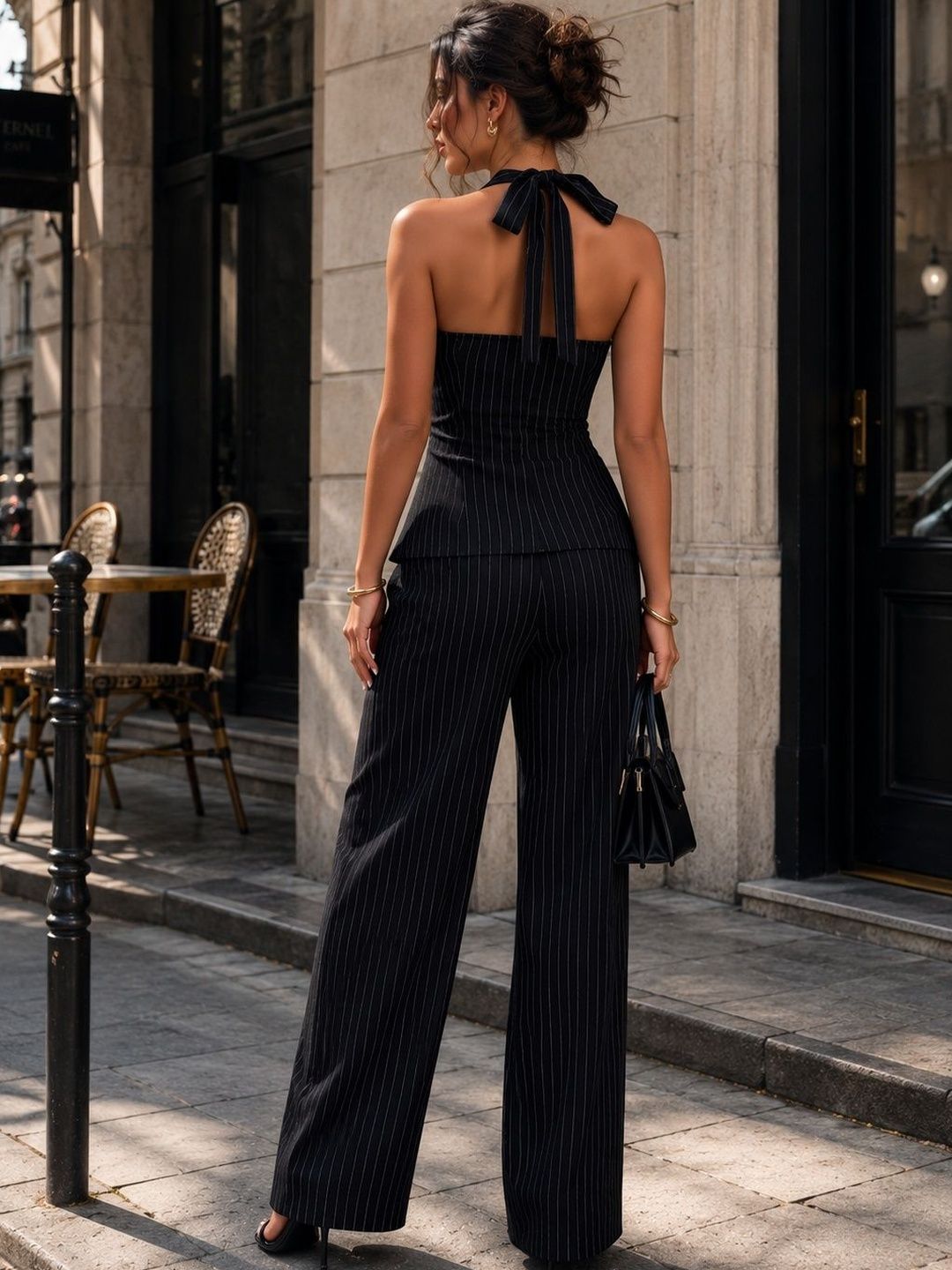Striped Top with Trousers
