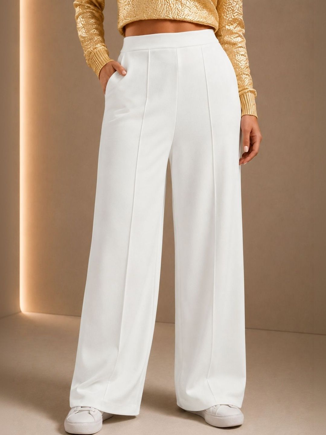 Women Relaxed High-Rise Trousers