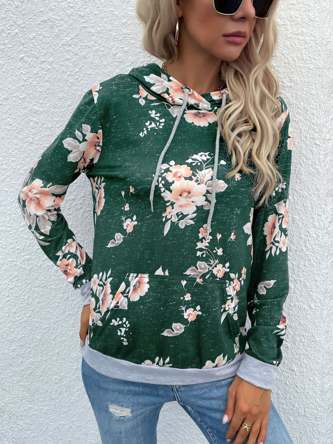 Women Printed Hooded Sweatshirt