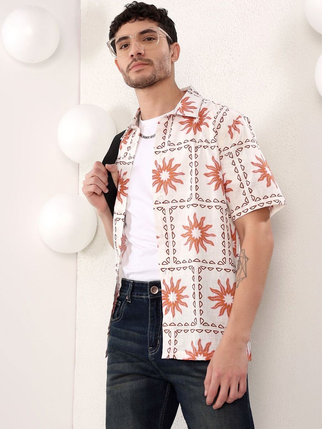 NOWI Men Printed Casual Shirt