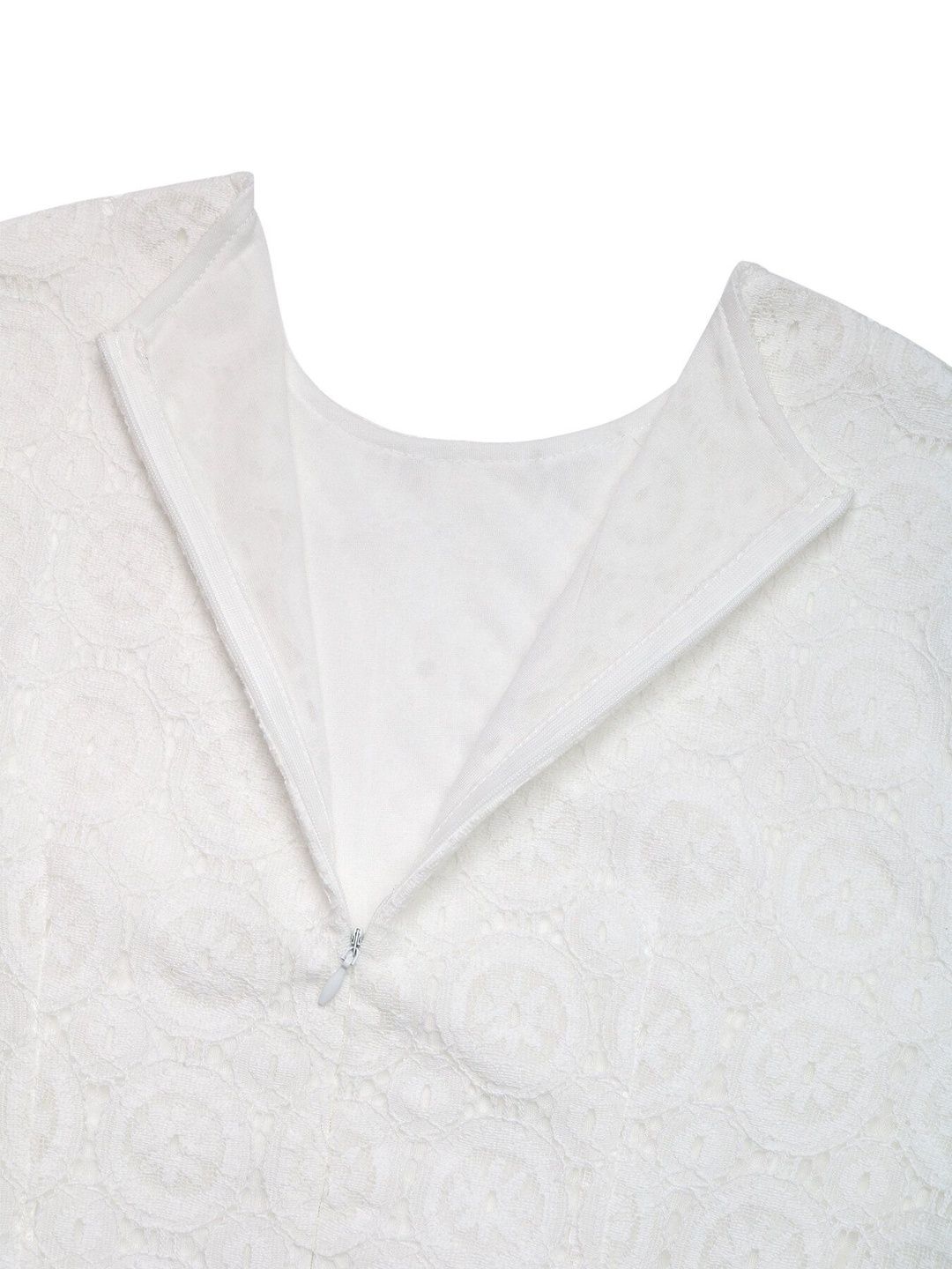 Women's Elegant White Lace Dress