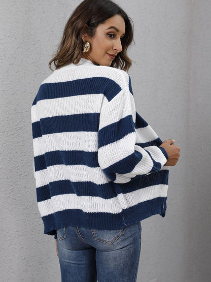 Women Striped Cardigan