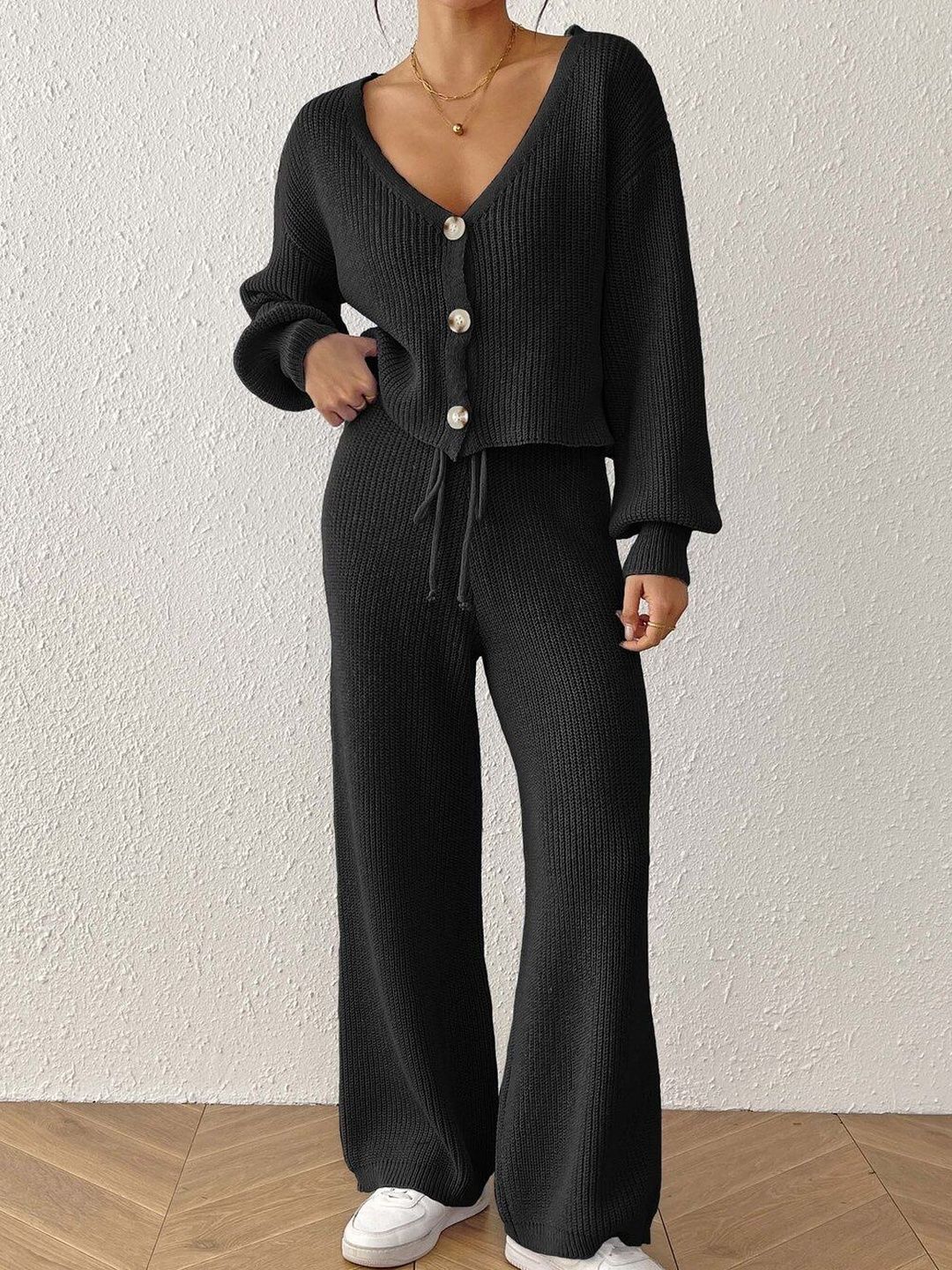Women Ribbed Crop Cardigan
