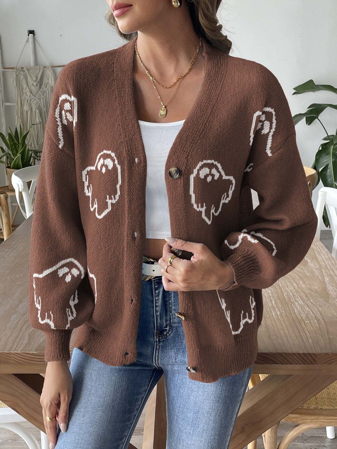 Women Printed Cardigan