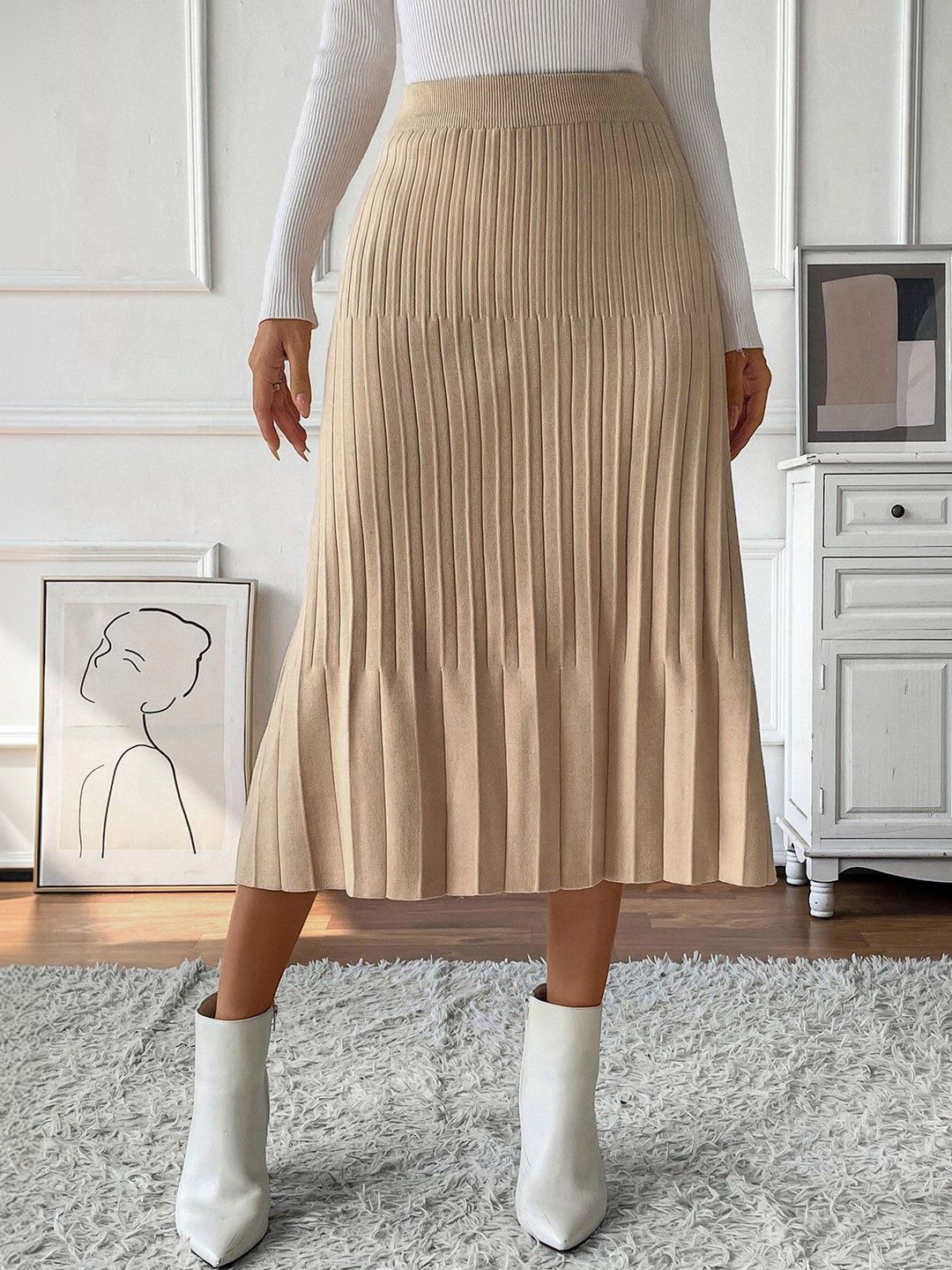 Pleated Midi Skirts