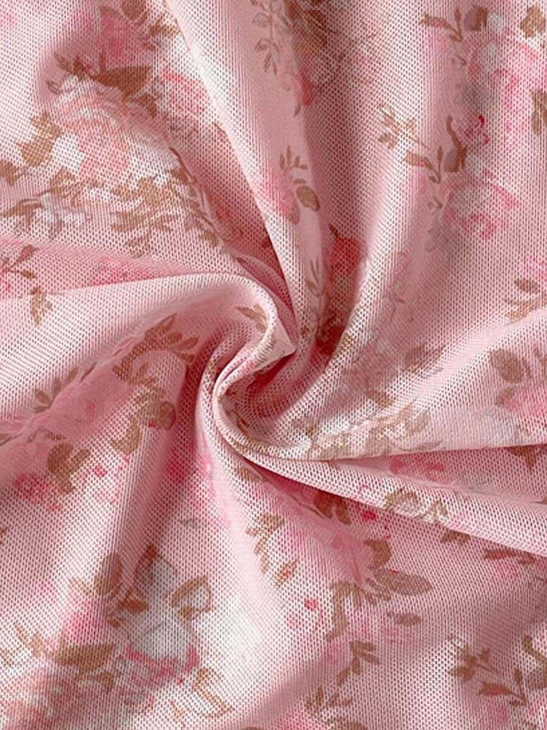 Romantic Florals Printed Top with Skirt