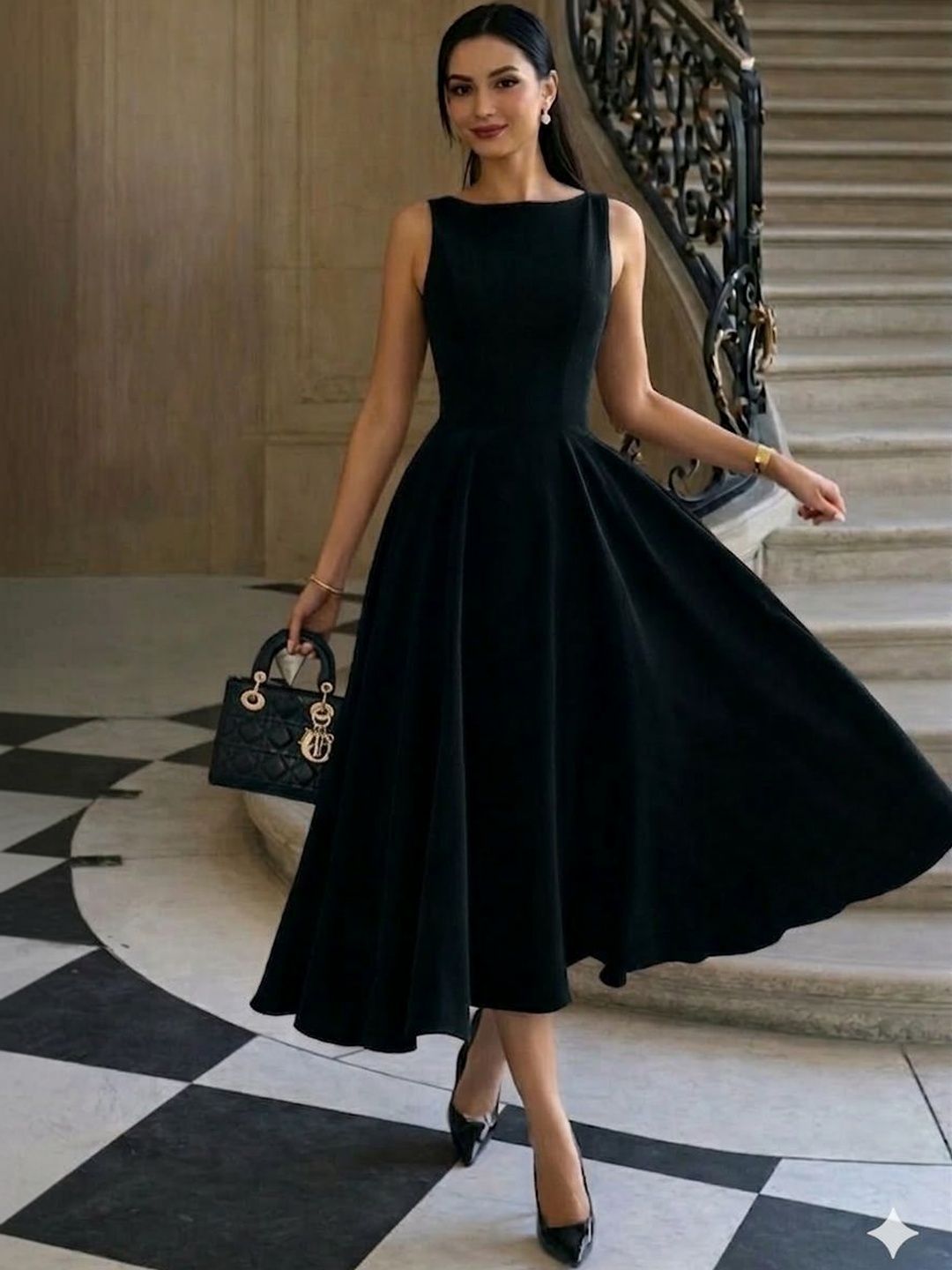 Fit & Flare Midi Dress
