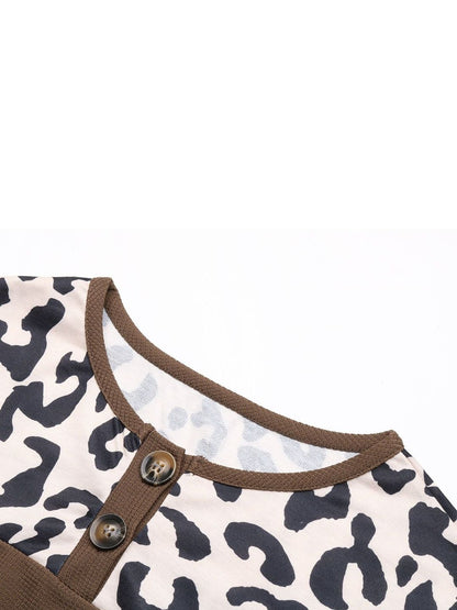 Women Colourblocked Henley Neck T-shirt