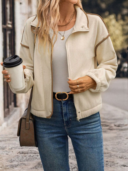 Women Fleece Lightweight Sporty Jacket