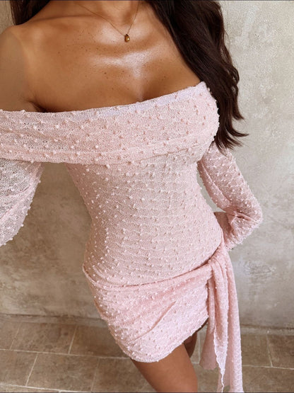 NOWI Off-Shoulder Bodycon Mini Dress