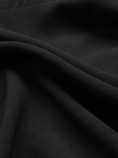 Women's Black Dress Blend Printed Regular Fit
