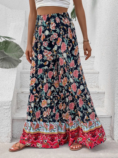 Women Floral Printed Loose Fit Non Iron Trousers