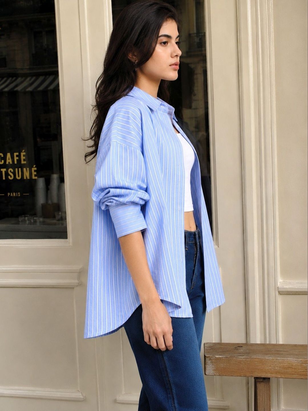 Women Relaxed Striped Casual Shirt