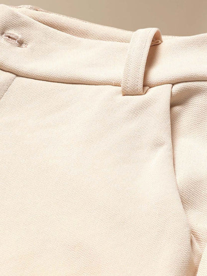 Women Straight Fit High-Rise Trousers