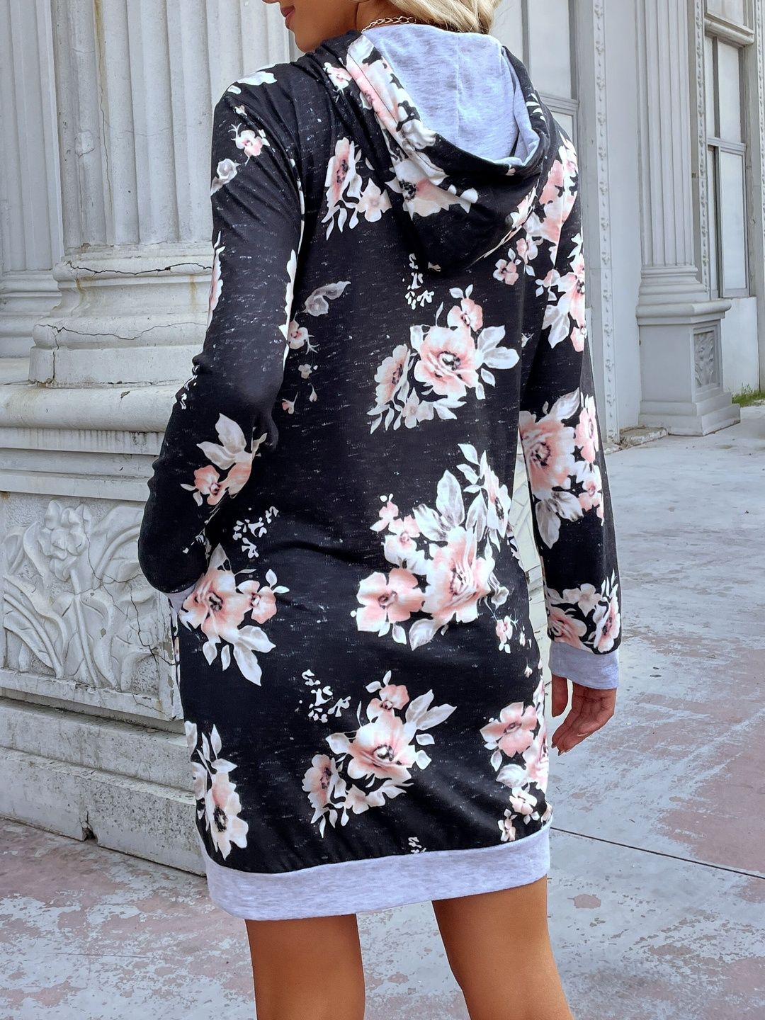 Women Printed Hooded Sweatshirt