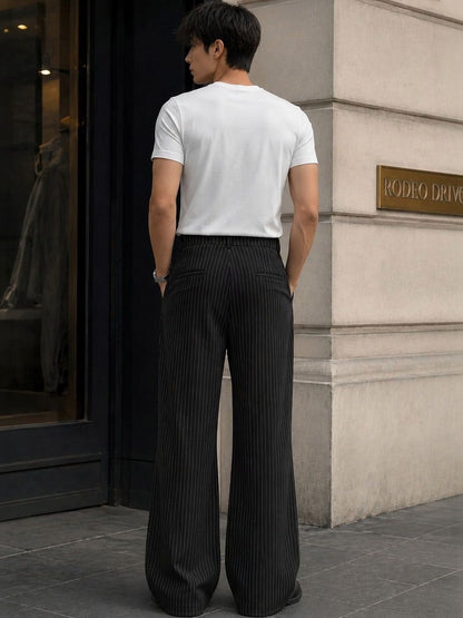 Men Striped Relaxed Trousers