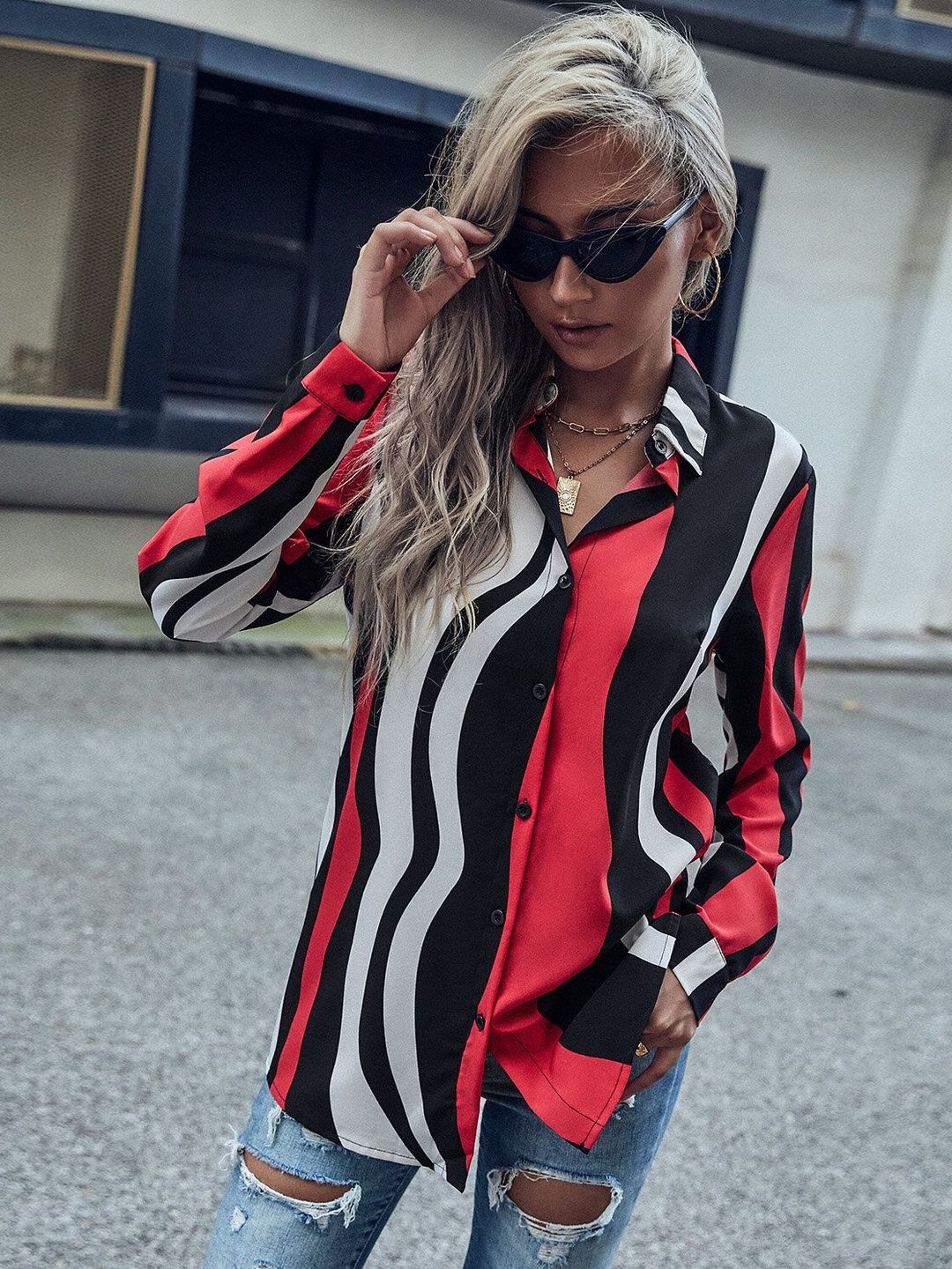 Women Striped Casual Shirt