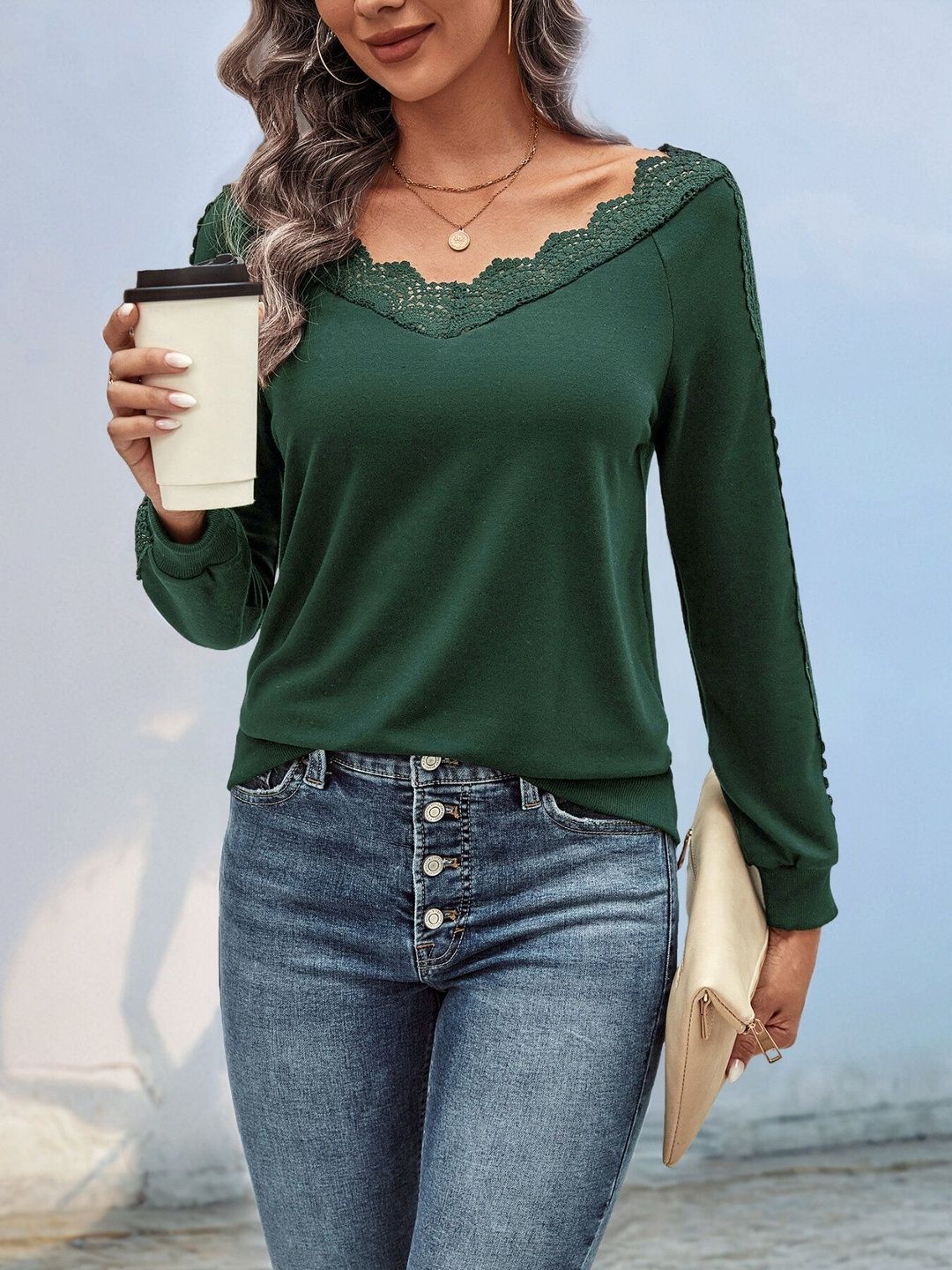 Women's Green Cotton Top Printed Regular Fit