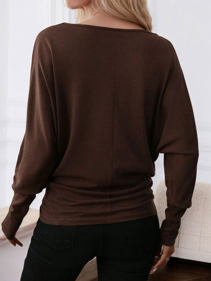 NOWI Batwing Sleeve Cotton Top