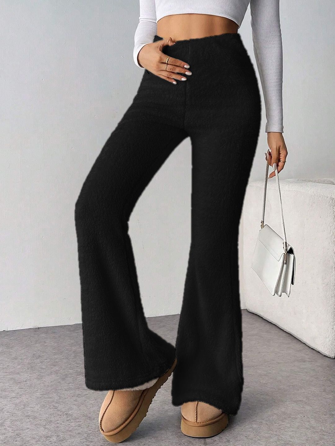 Women High-Rise Easy Wash Trousers