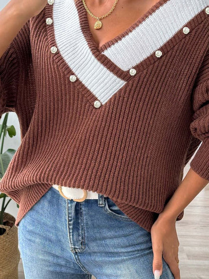 Women Colourblocked Pullover