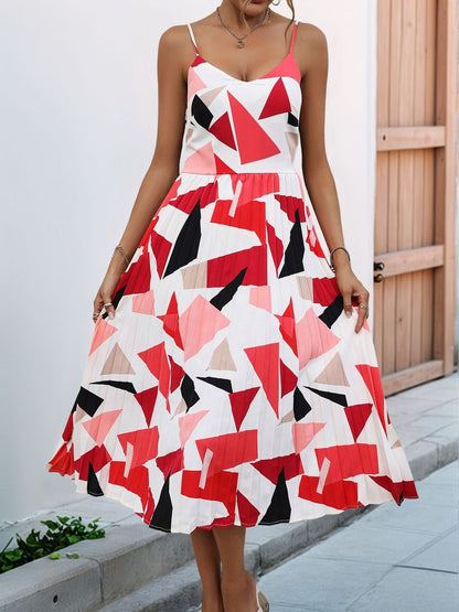 Print A-Line Midi Dress