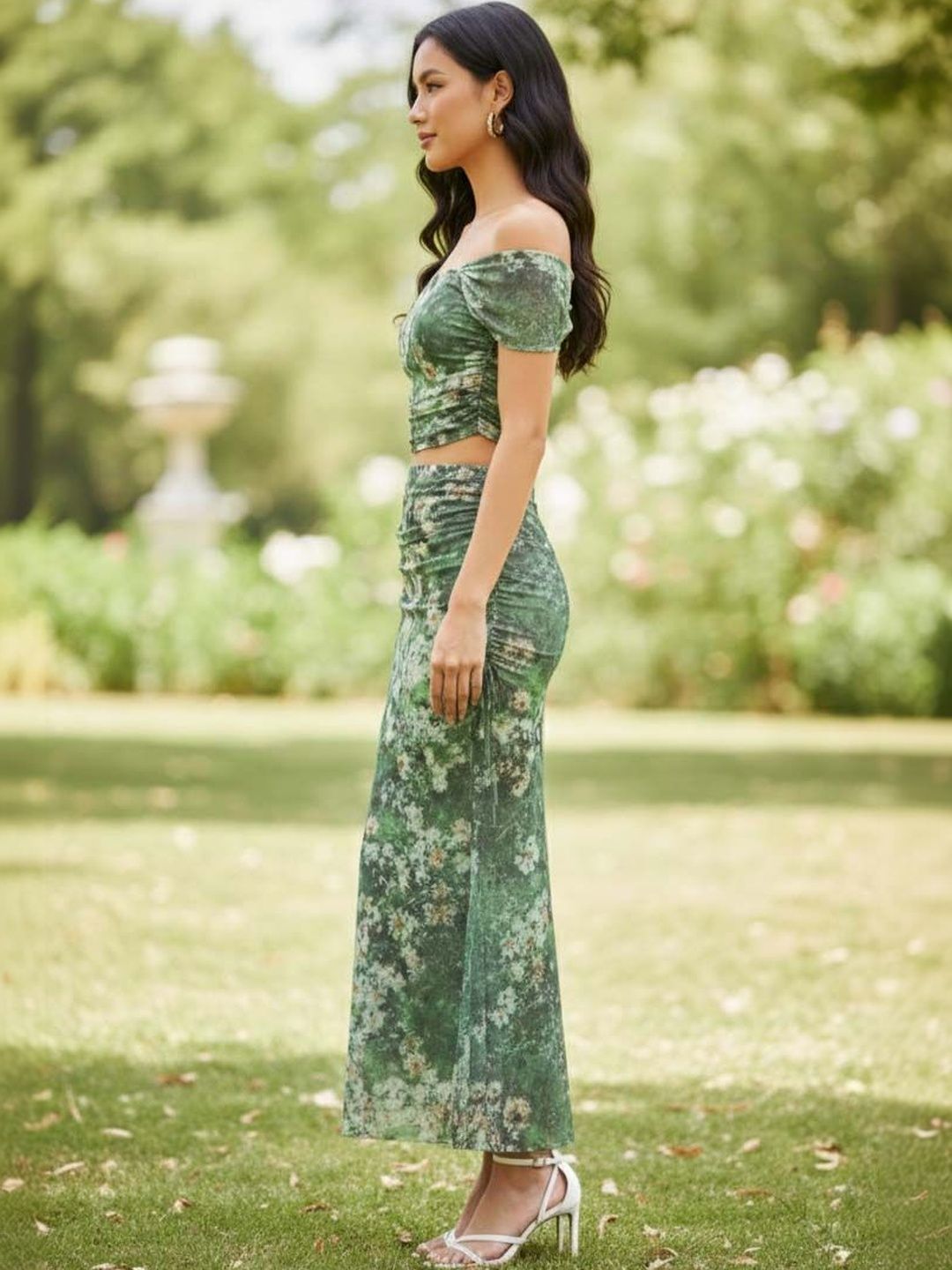 Floral Printed Top with Skirt