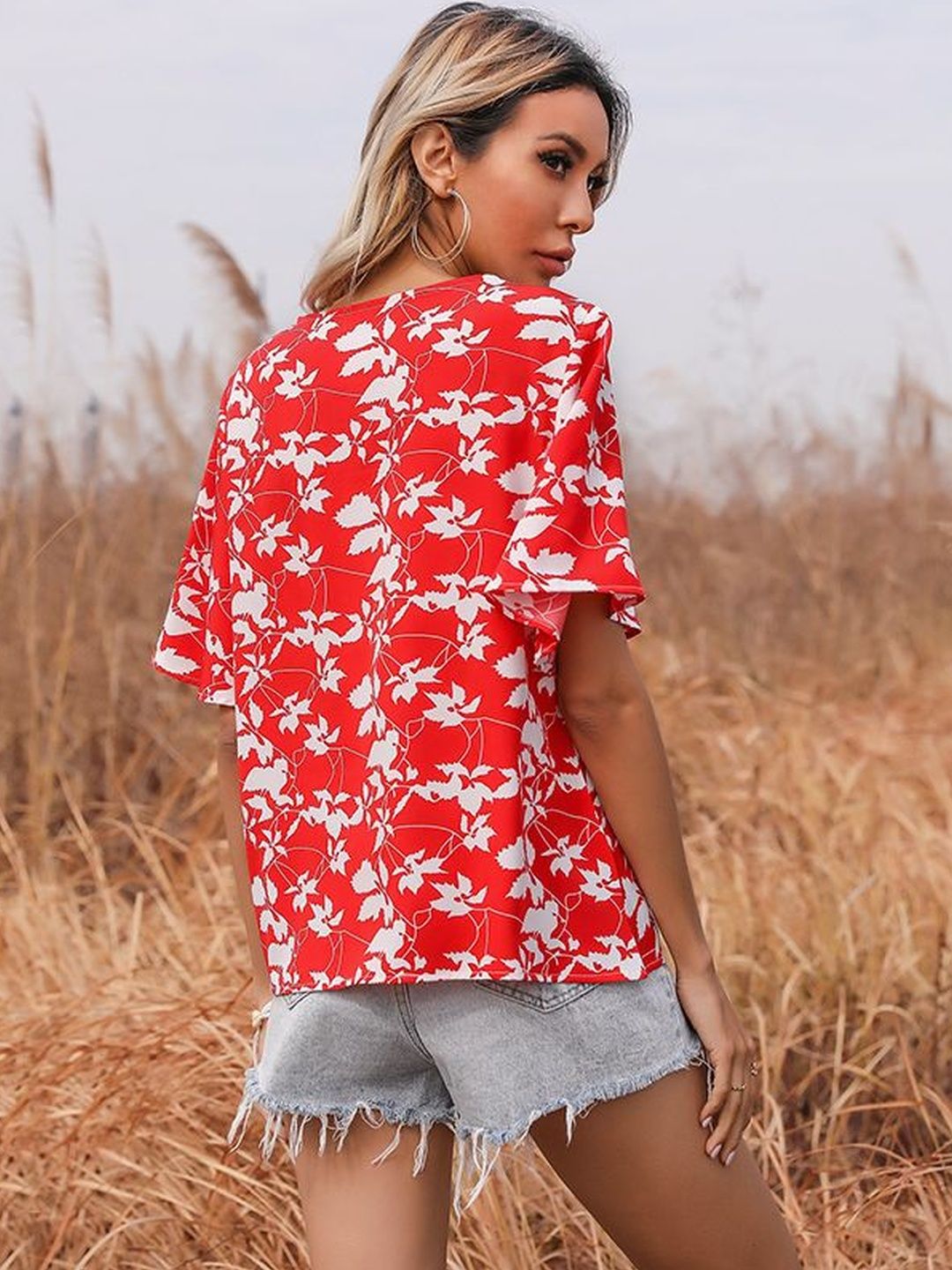 Floral Print Cotton Top