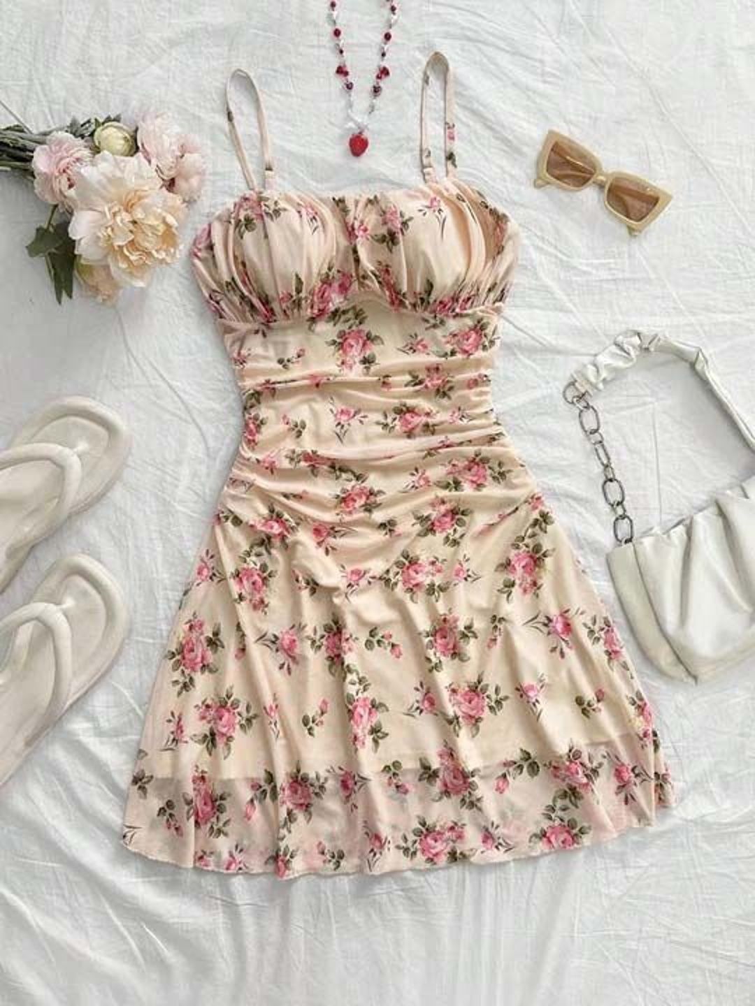 Floral Print Bodycon Mini Dress