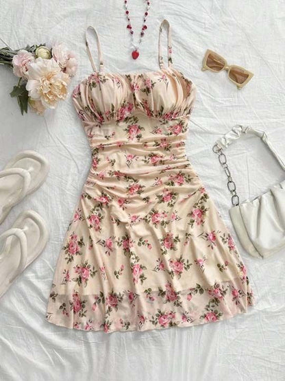 Floral Print Bodycon Mini Dress
