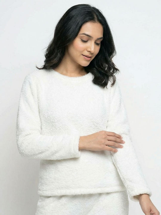 NOWI Round Neck Long Sleeves Night Suit