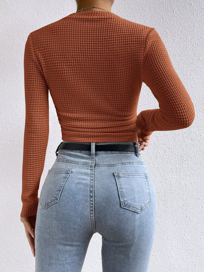Women High Neck Slim Fit T-shirt