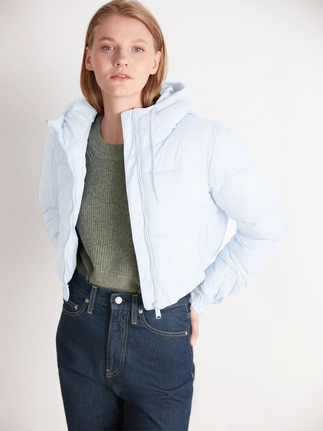 NOWI Women Lightweight Crop Puffer Jacket