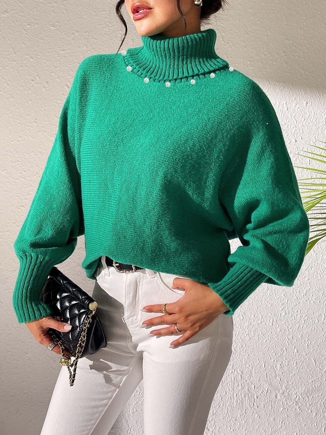 Women Pullover with Embellished Detail