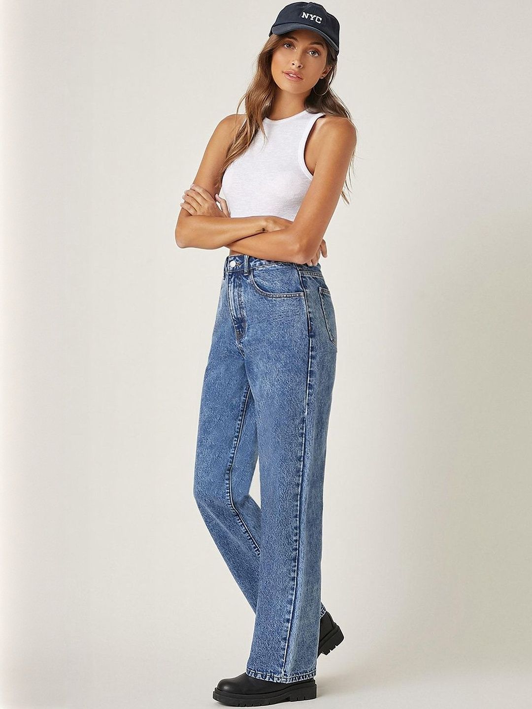 Women Pack Of 2 High-Rise Heavy Fade Clean Look Stretchable Cotton Jeans