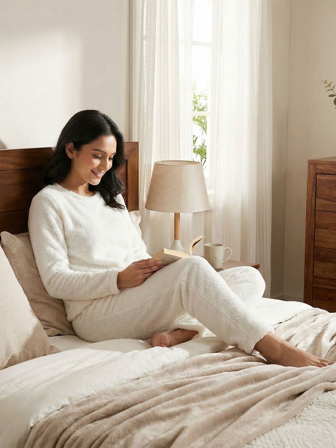 NOWI Round Neck Long Sleeves Night Suit