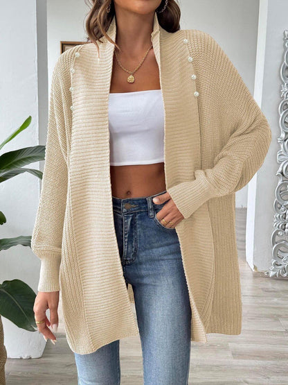 Women Ribbed Longline Cardigan