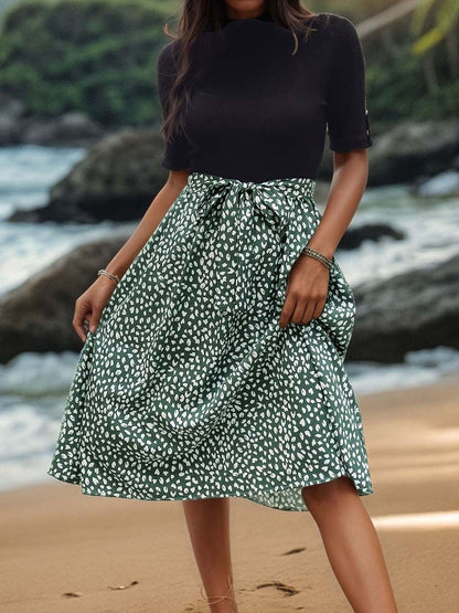 NOWI Print A-Line Midi Dress