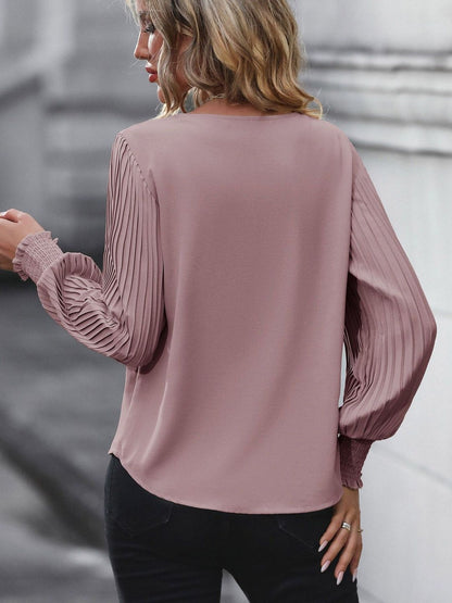 Women's Beige Nowi Puff Sleeve Top