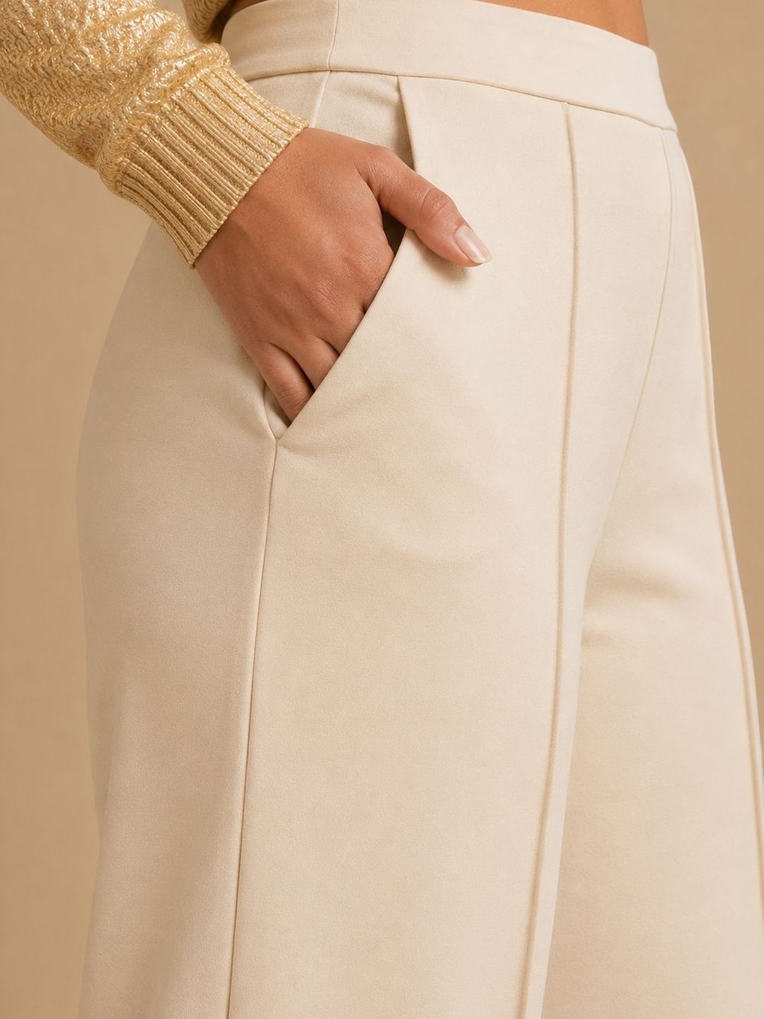 Women Relaxed High-Rise Trousers