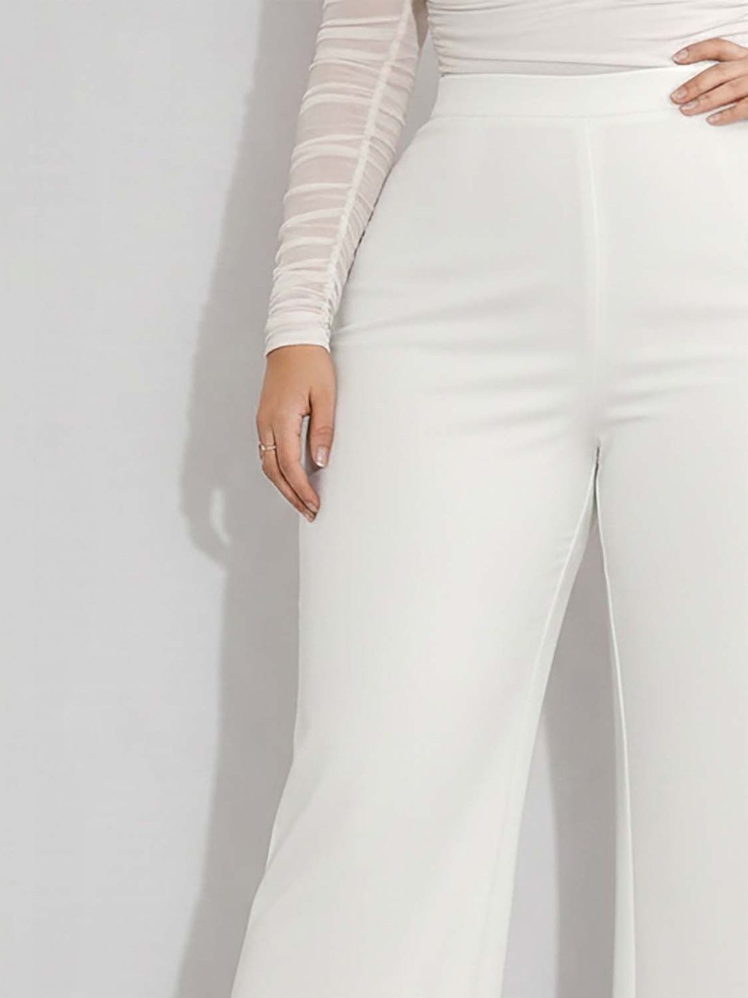 Women Straight Fit Wrinkle Free Trousers