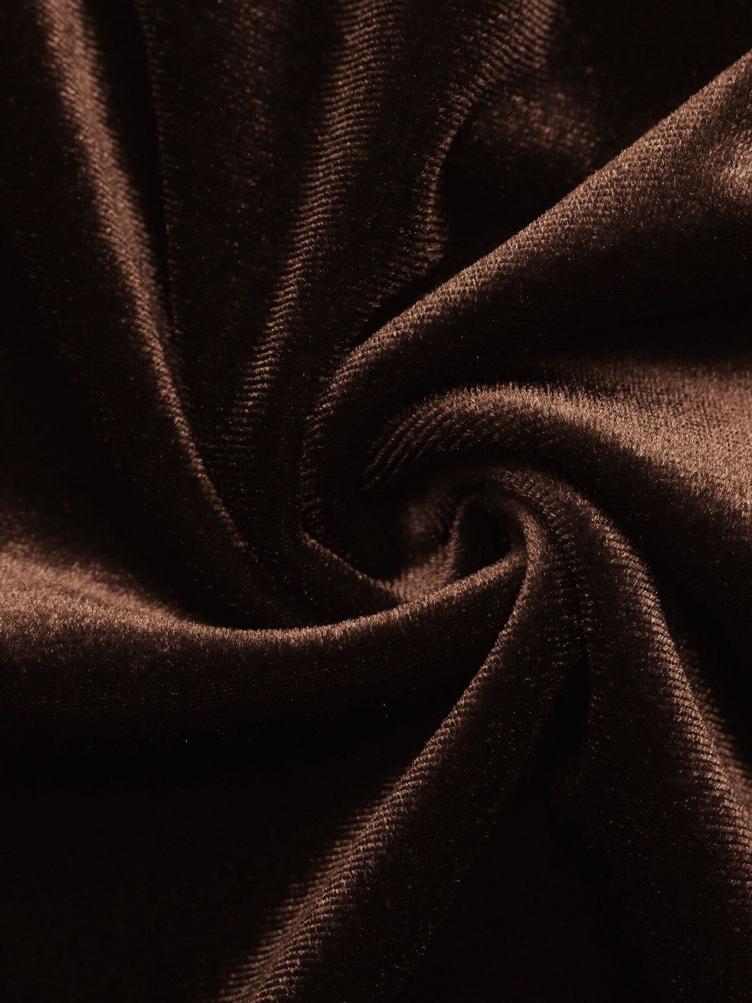 Women's Elegant Brown Velvet Top With Lace Trim