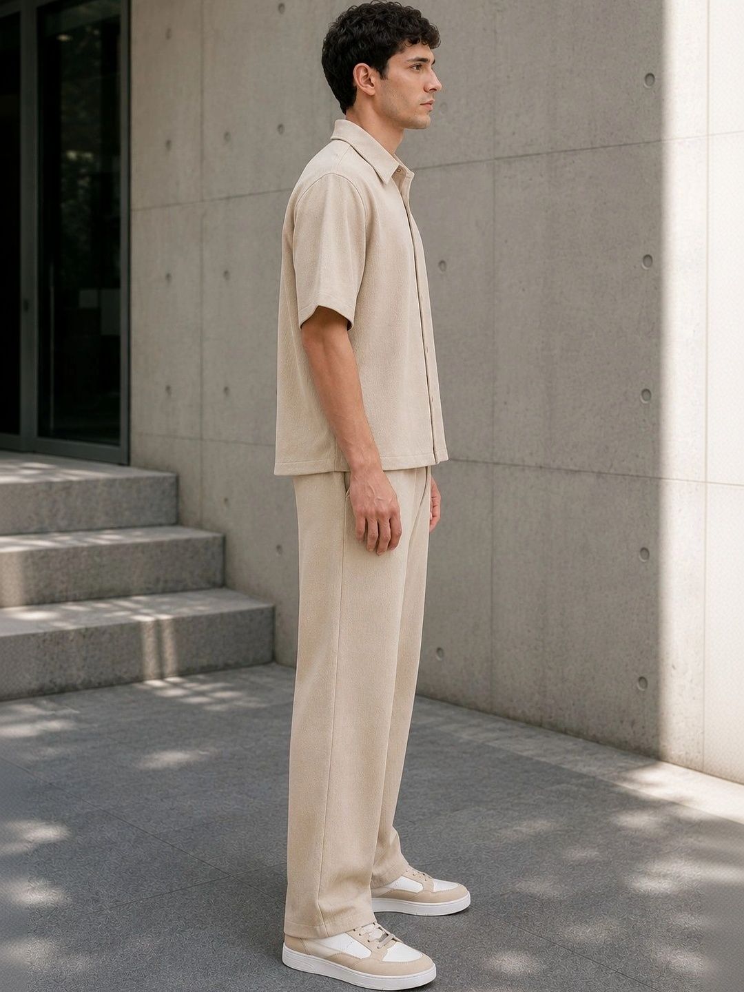 Solid Shirt with Trousers