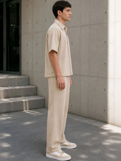 Solid Shirt with Trousers