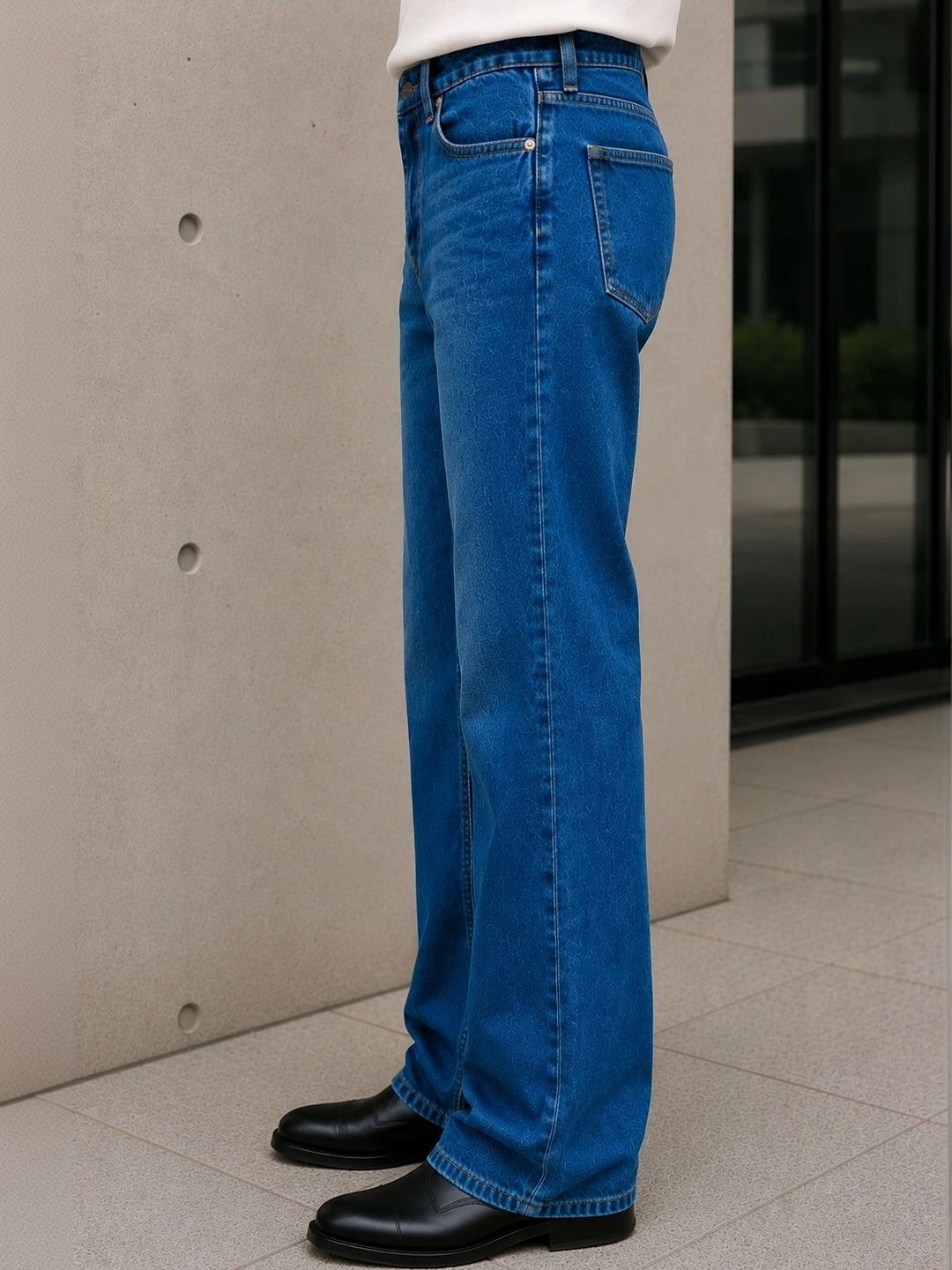 Men Bootcut High-Rise Light Fade Jeans