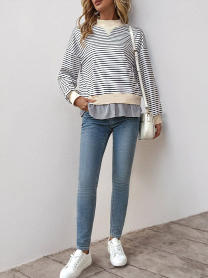 Women Striped Sweatshirt
