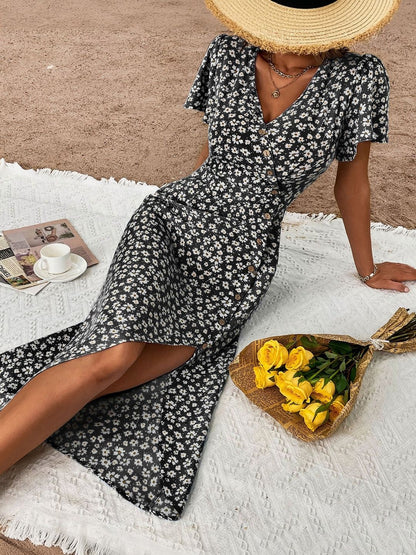 Floral Print Midi Dress