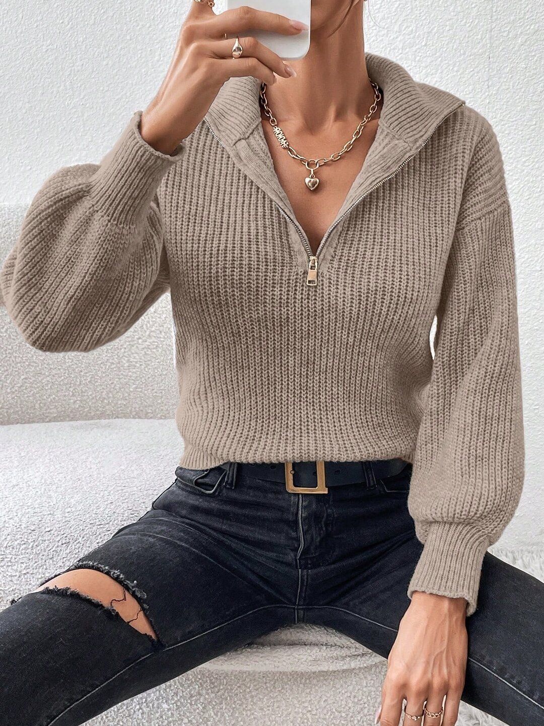 Women Ribbed Pullover
