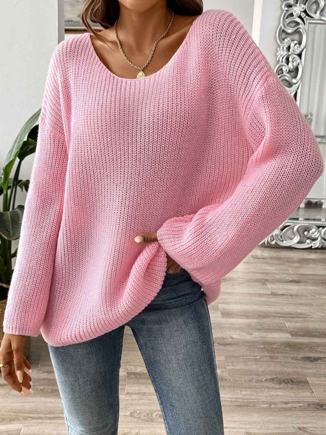 Women Ribbed Pullover
